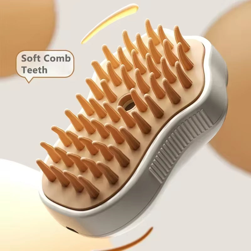 3In1Steampetdogbrushcat Steam Brush Electric Spray Cat Hair Brush Comb