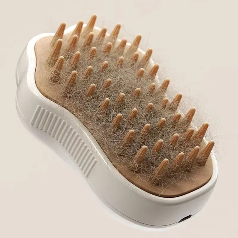 3In1Steampetdogbrushcat Steam Brush Electric Spray Cat Hair Brush Comb