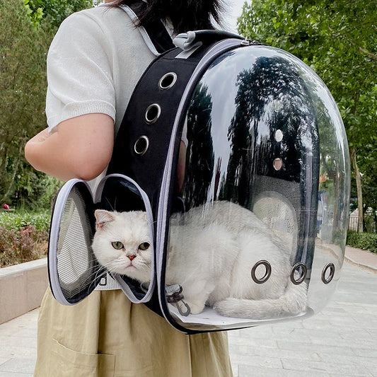 Travel Transparent Pet Cat Carrier Bag Outdoor Portable Backpack for Cats Small Dogs Breathable Cat Carrying Bag Pet Supplies