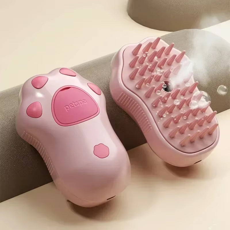 3In1Steampetdogbrushcat Steam Brush Electric Spray Cat Hair Brush Comb